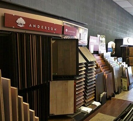 Variety of flooring products in showroom | Nemeth Family Interiors